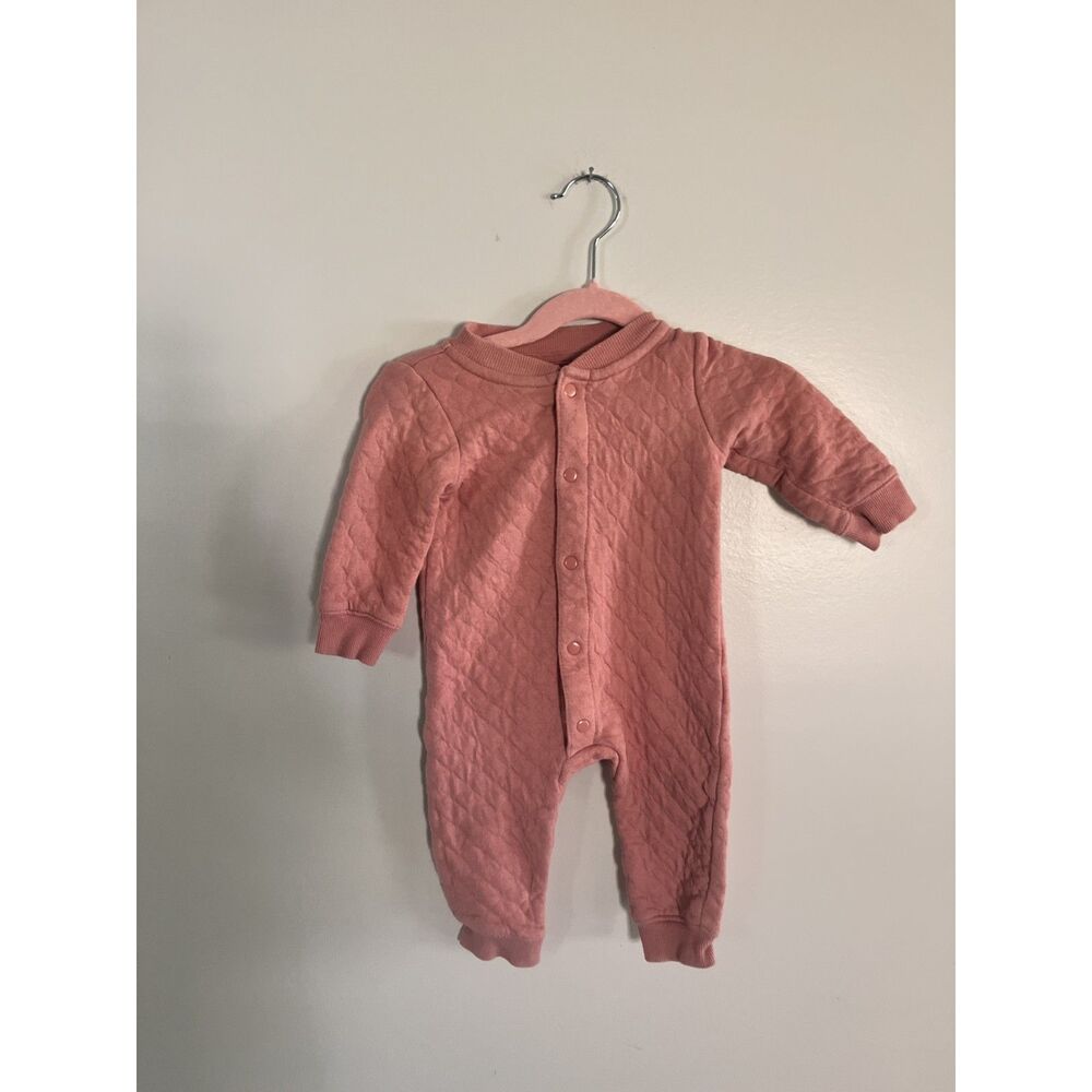 Carters Rose Button Down Winter Romper Size 6-9 Months